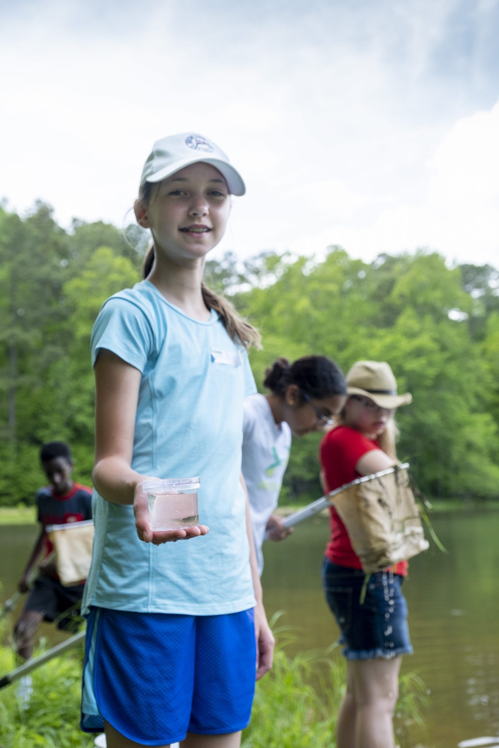 6th grade water samples at Umstead State Park